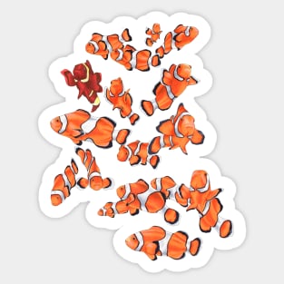 School of Clownfish Sticker